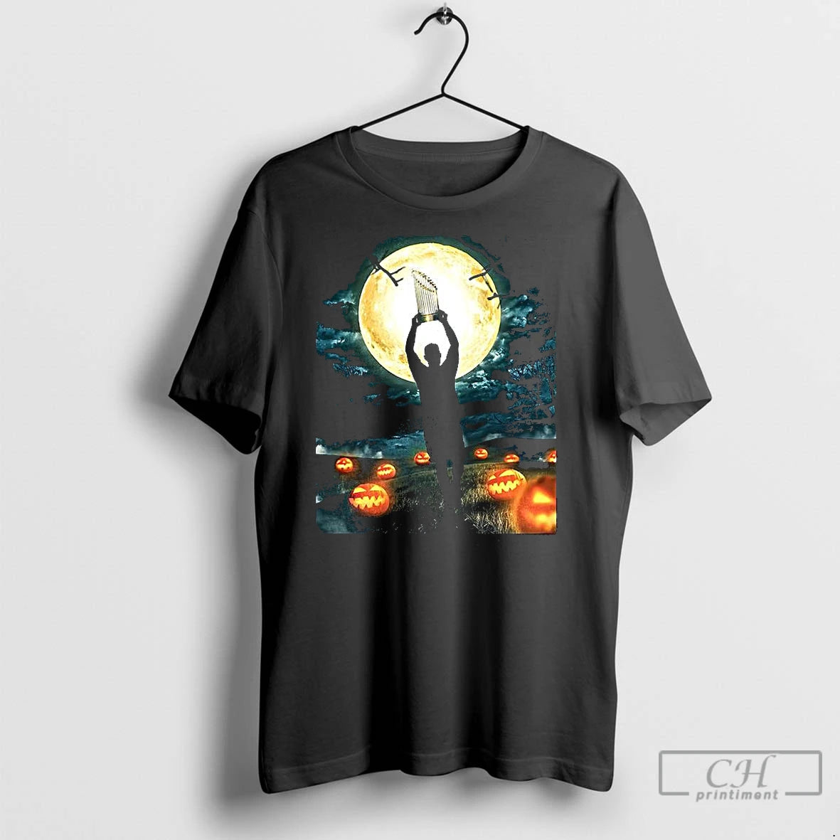 Classic World Series 2025 Trophy Under Moonlight Halloween T-Shirts, Hoodie, Sweatshirt | InkNestWear.com