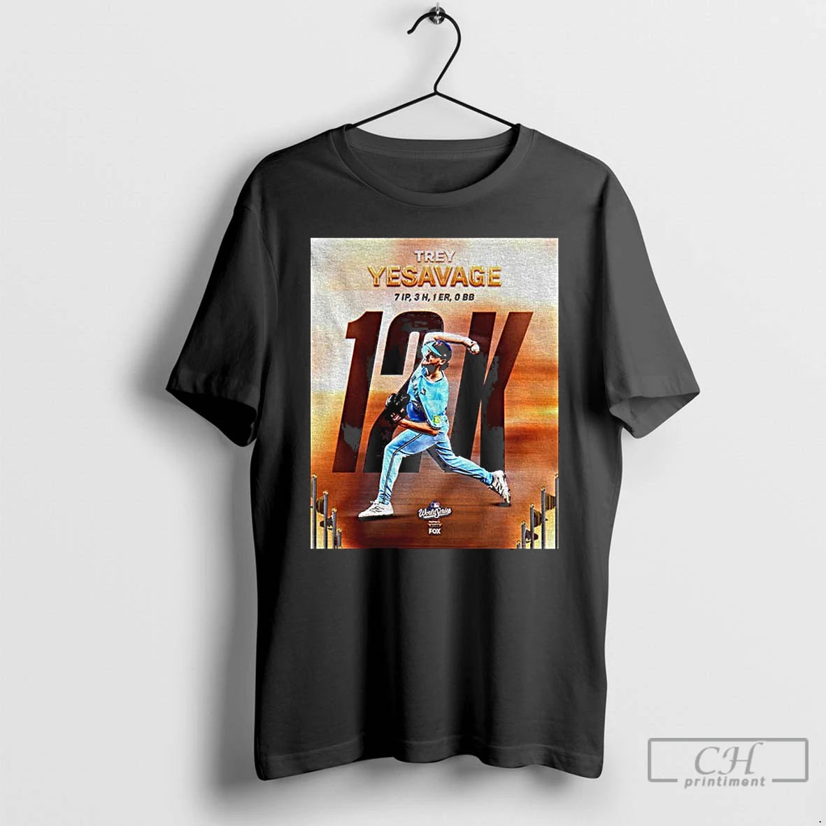 Classic World Series Masterpiece Trey Yesavage 12k 7ip 1er T Shirts Hoodie, Sweatshirt | InkNestWear.com