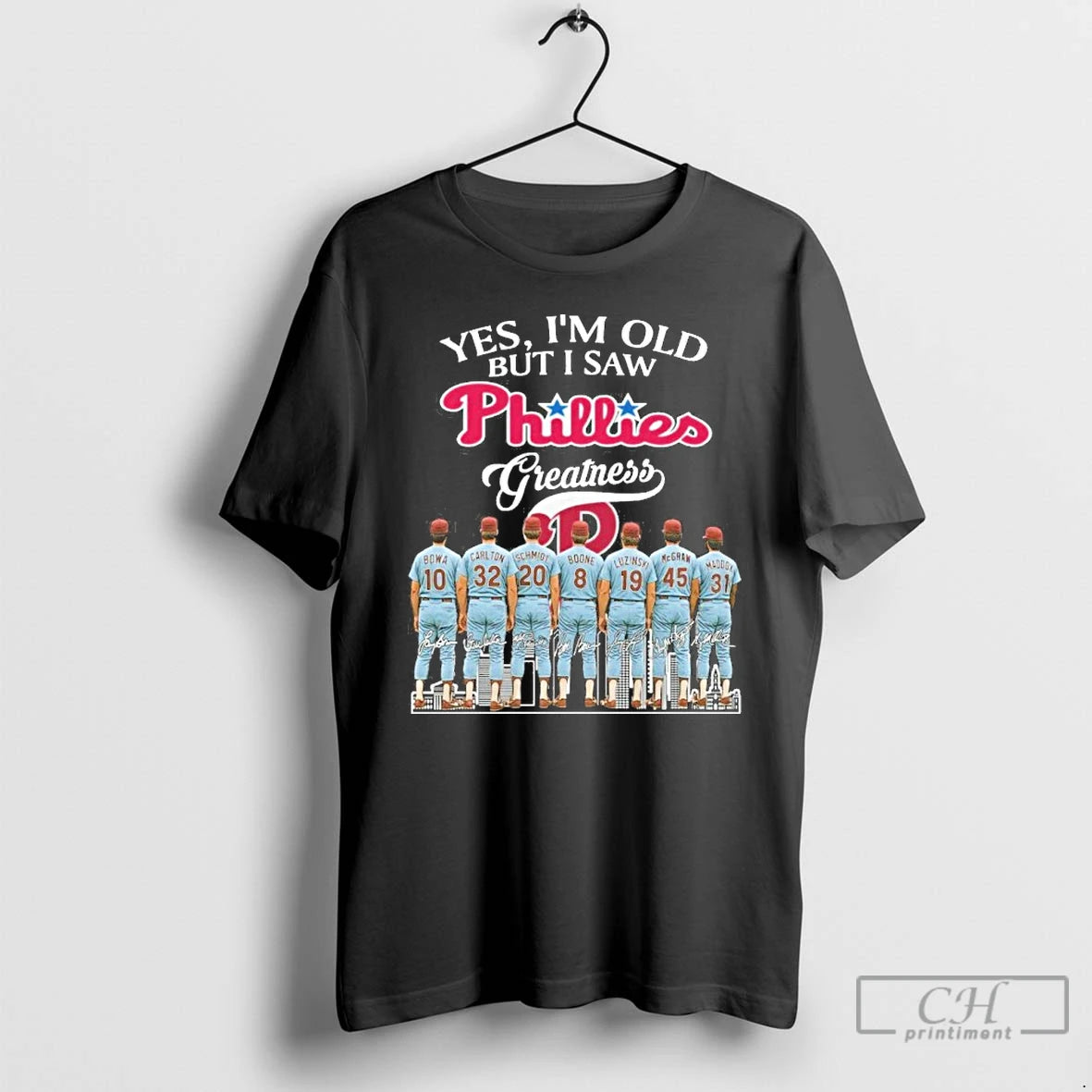 Classic Yes Im Old But I Saw Phillies Greatness Player Signature T Shirts
