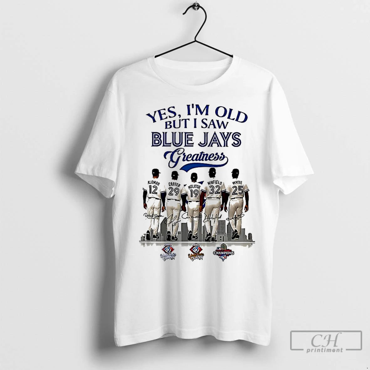 Classic Yes Im Old But I Saw Toronto Blue Jays Greatness Player Signature T-Shirts, Hoodie, Sweatshirt | InkNestWear.com