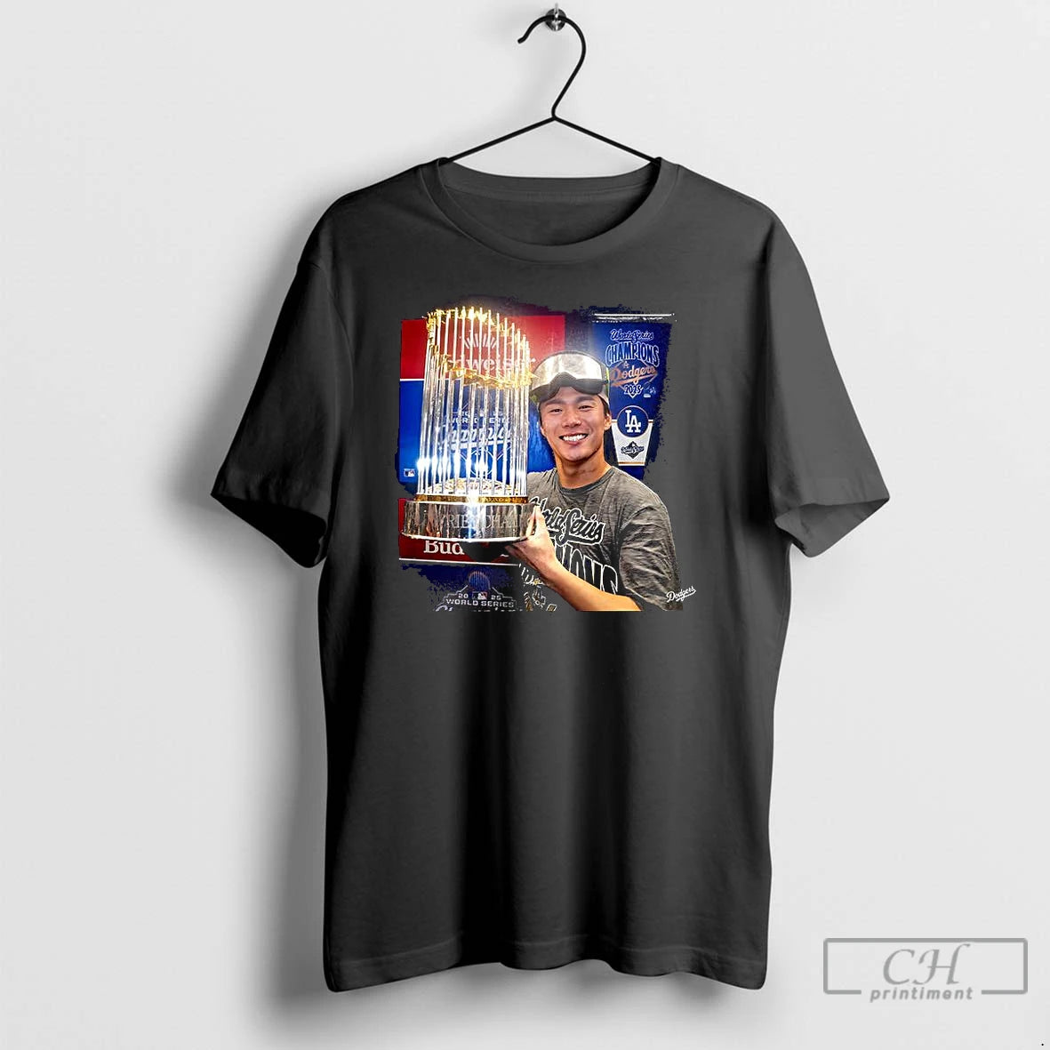 Classic Yoshinobu Yamamoto Los Angeles Dodgers World Series 2025 Champions Trophy T-Shirts, Hoodie, Sweatshirt