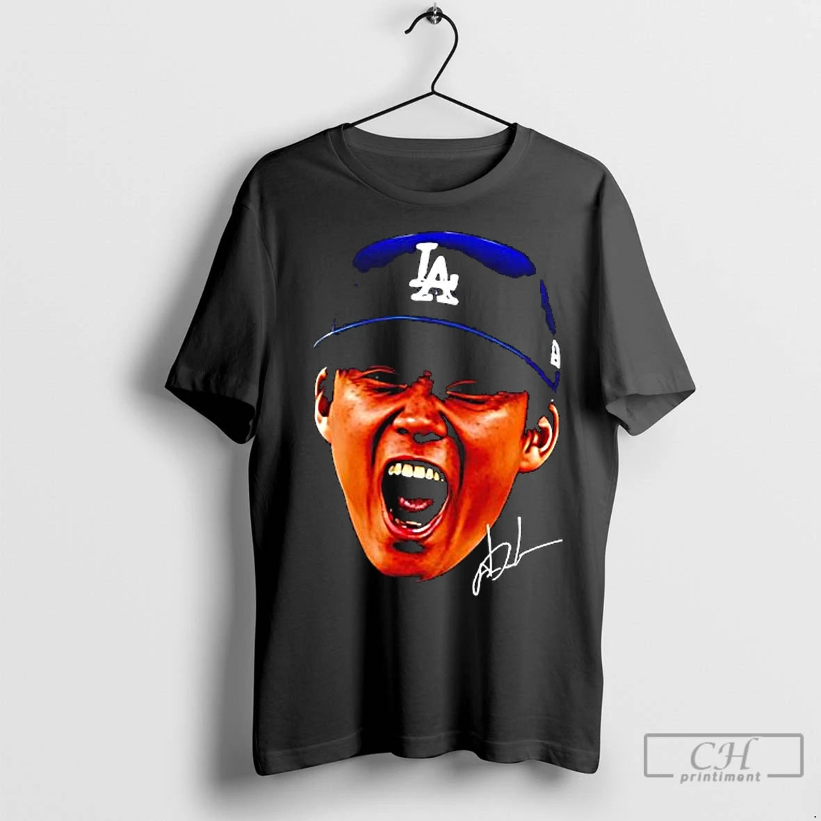 Classic Yoshinobu Yamamoto The Los Angeles Dodgers Face Signature T-Shirts, Hoodie, Sweatshirt | InkNestWear.com