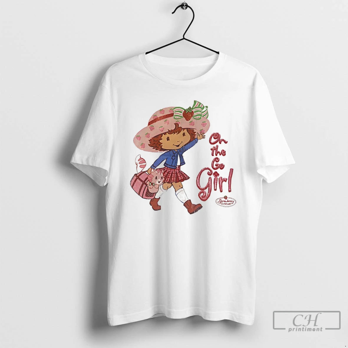 Classic Strawberry Shortcake On The Go Girl T Shirts Hoodie, Sweatshirt | InkNestWear.com