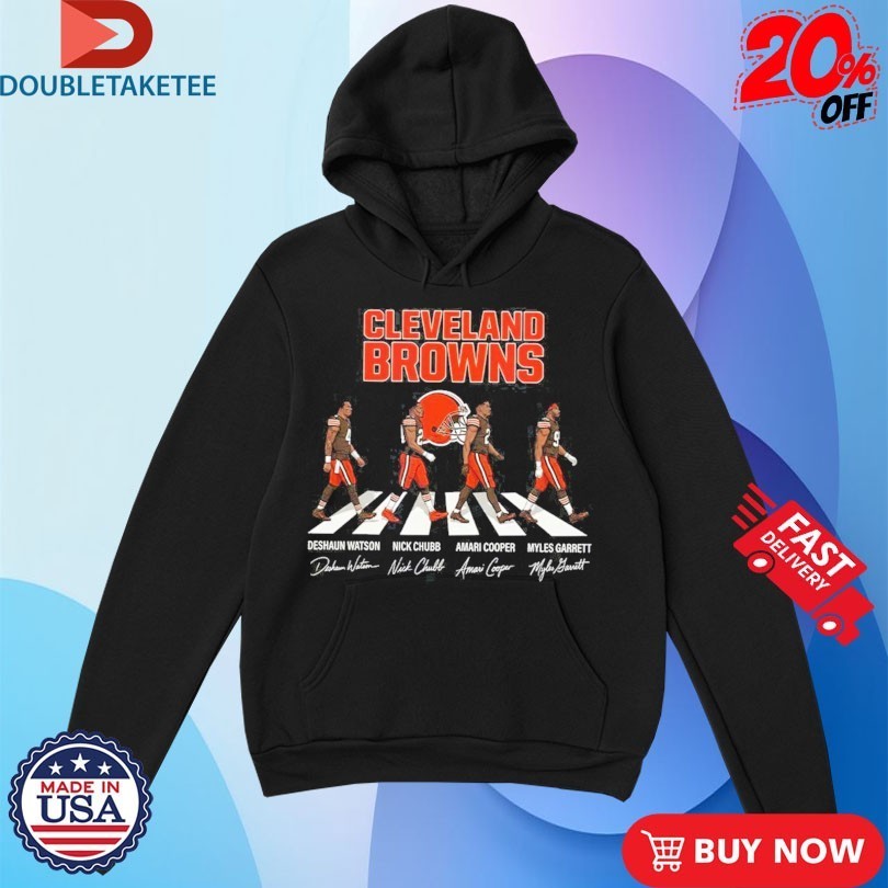 Cleveland Browns Deshaun Watson Nick Chubb And Amari Cooper Myles Garrett Abbey Road Signatures Shirts