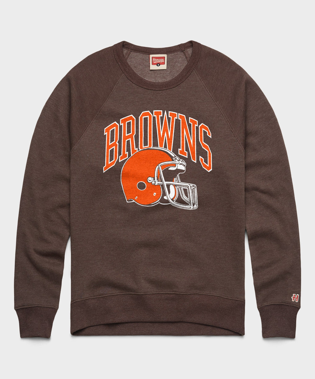 Cleveland Browns Helmet Retro Crewneck