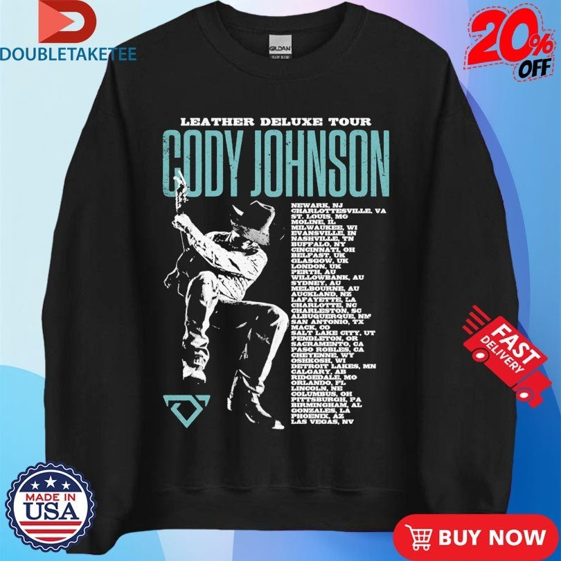 Cody Johnson Leather Deluxe Photo Tour 2025 Dates Shirts