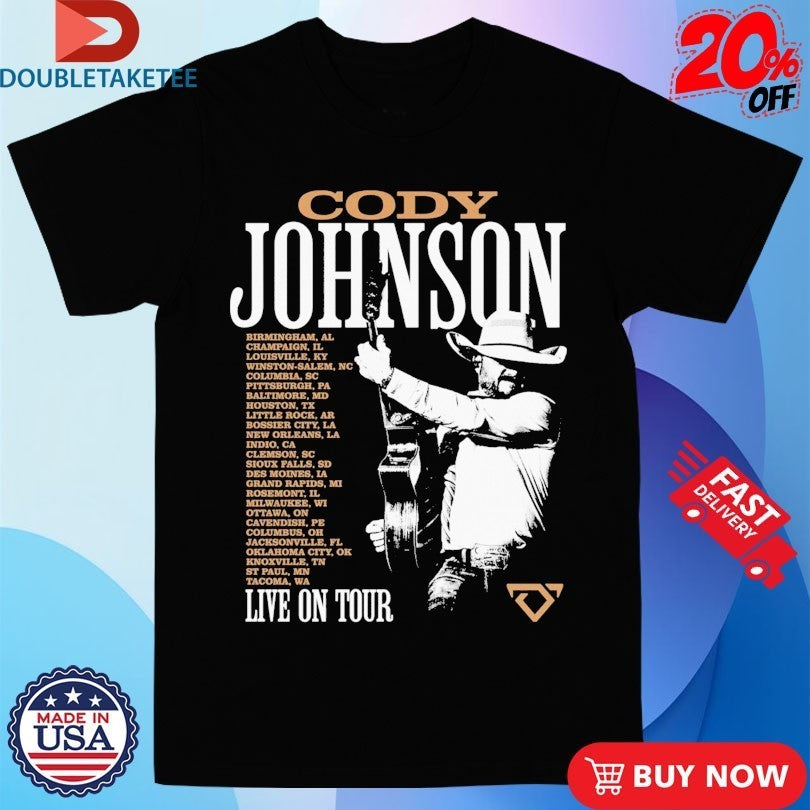 Cody Johnson Live On Tour 2026 Dates Photo Guitar Shirts