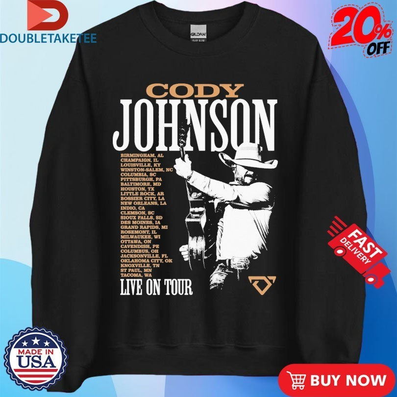 Cody Johnson Live On Tour 2026 Dates Photo Guitar Shirts