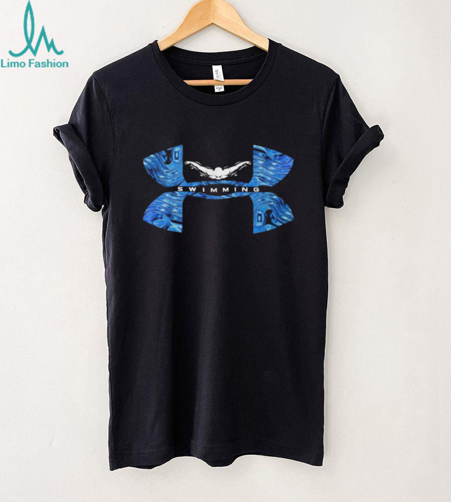 Competitive Swimming Water Pattern Athletic Tee