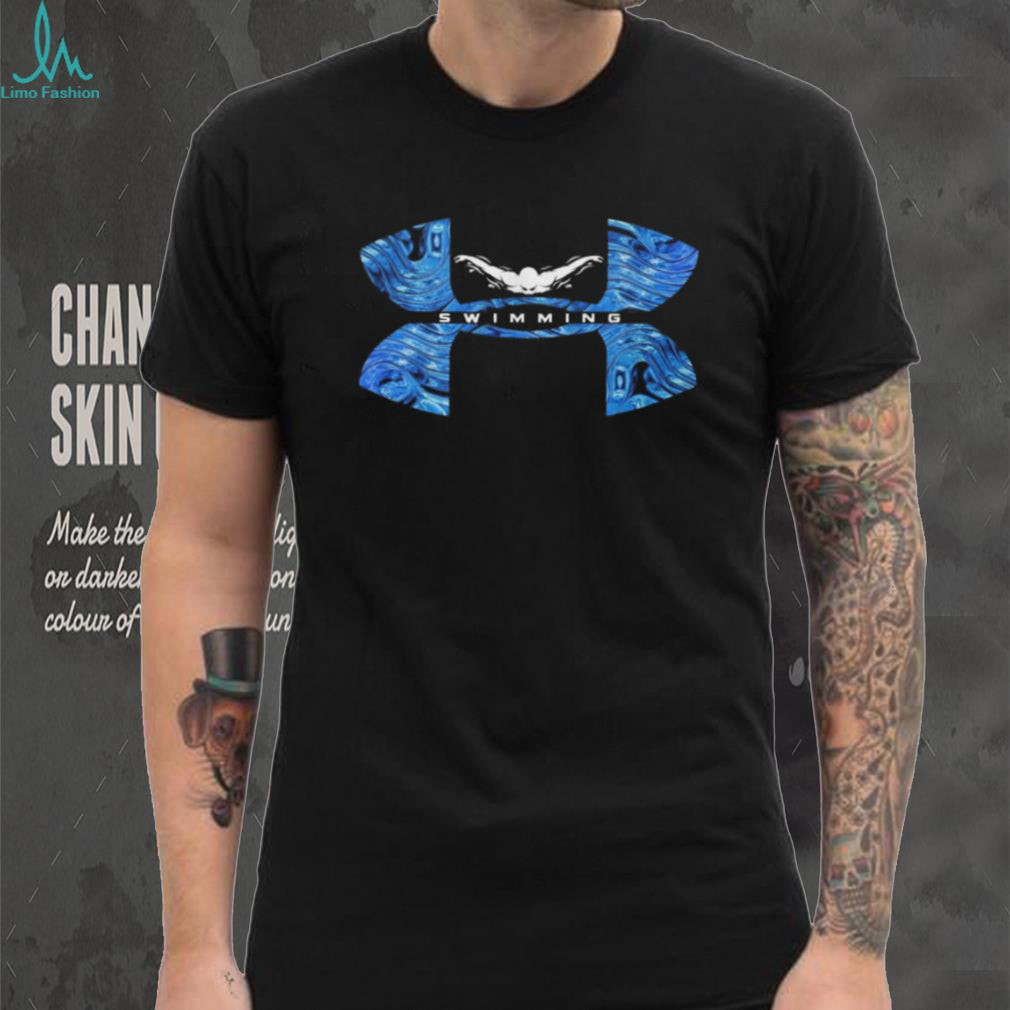 Competitive Swimming Water Pattern Athletic Tee