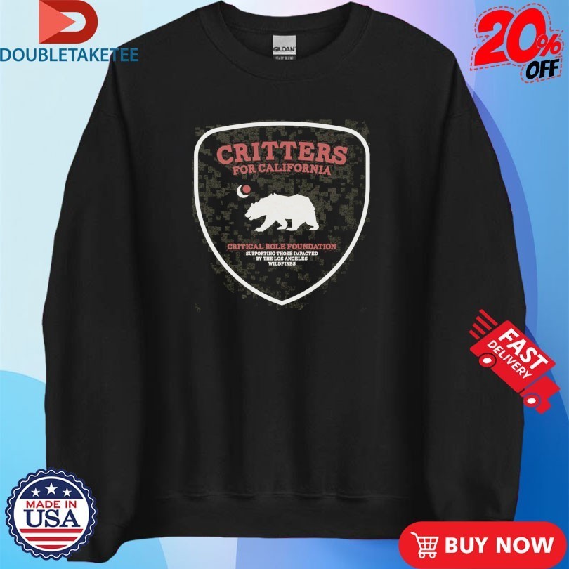 Critical Role Foundation Critters For California LA Fire Relief Bear T-Shirtss