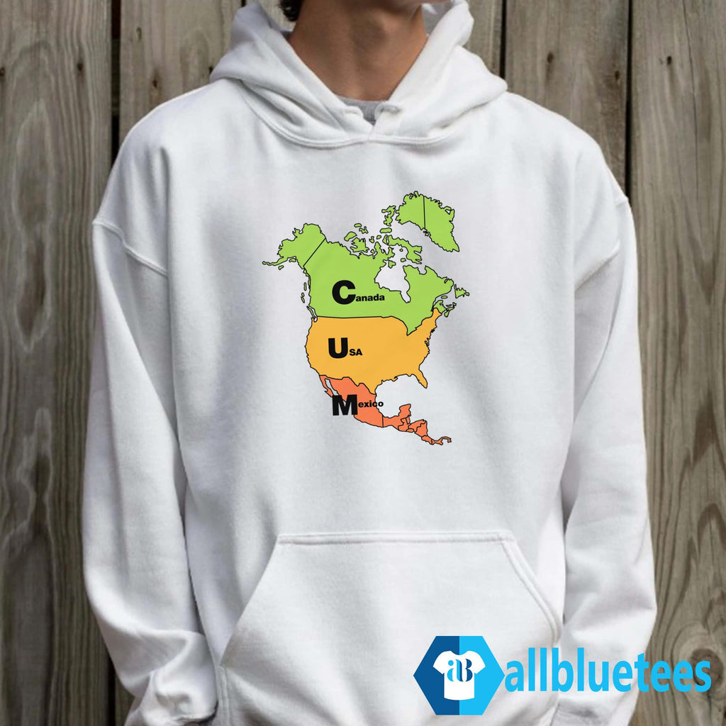 Cum Map Canada USA And Mexico Shirt