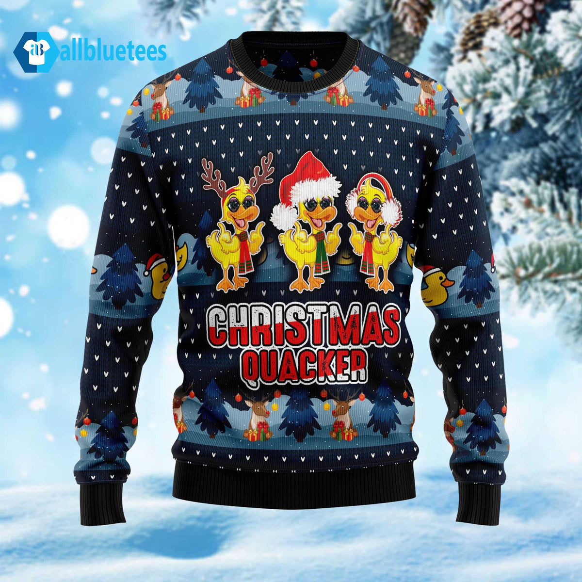 Cute Duck Quacker Ugly Christmas Sweater
