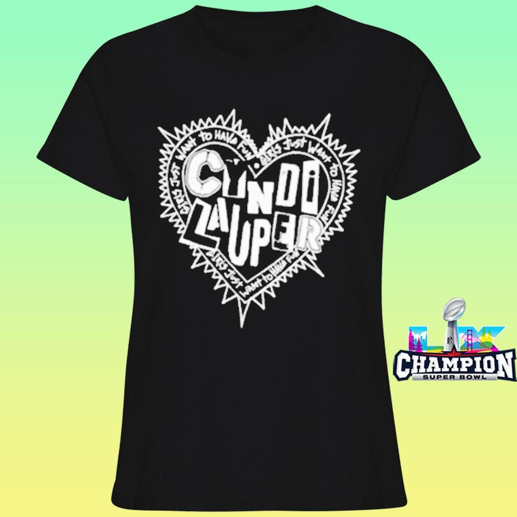 Cyndi Lauper Faded Black Punk Heart Shirt
