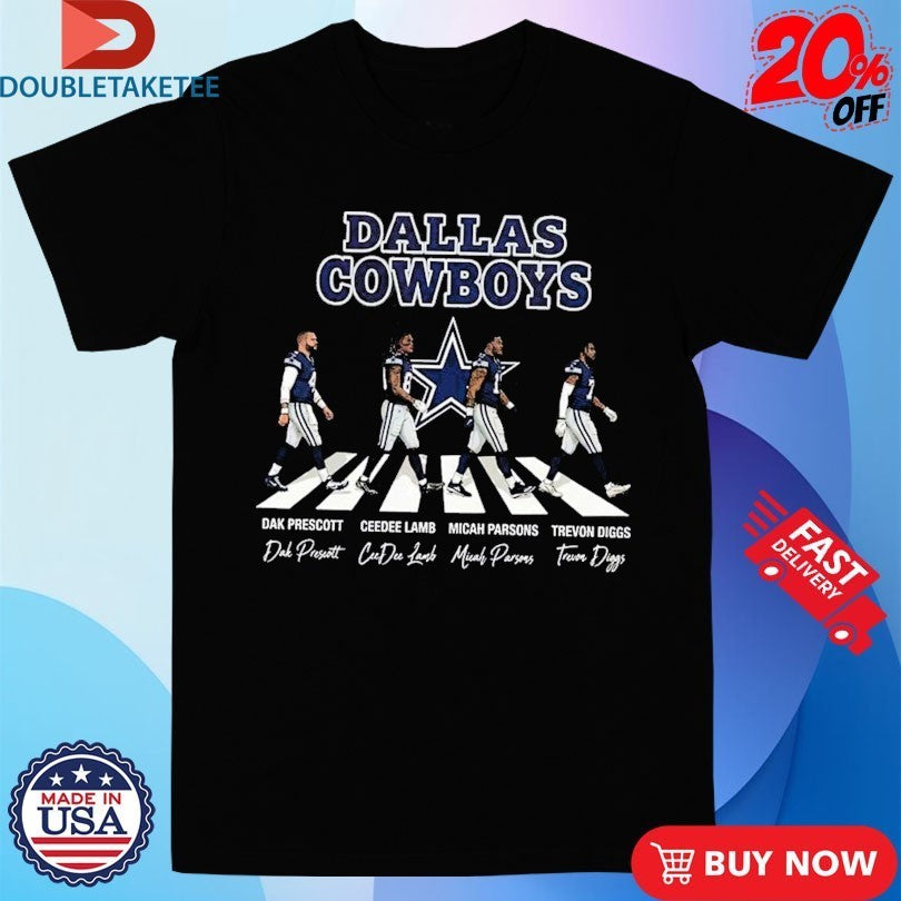 Dallas Cowboys Dak Prescott CeeDee Lamb And Micah Parsons Trevon Diggs Abbey Road Signatures Shirts