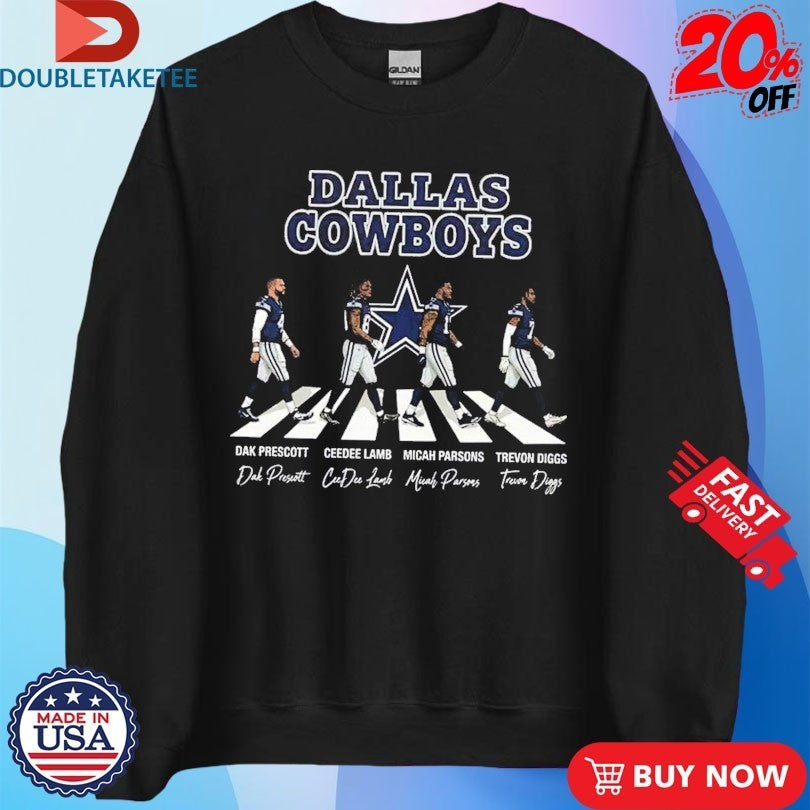 Dallas Cowboys Dak Prescott CeeDee Lamb And Micah Parsons Trevon Diggs Abbey Road Signatures Shirts