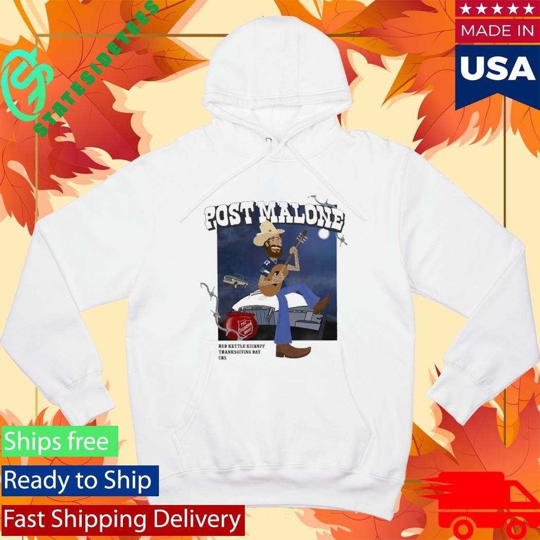 Dallas Cowboys Post Malone Red Kettle Kickoff Thanksgiving Day Shirt