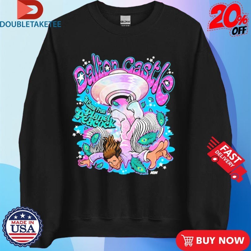 Dalton Castle It Came From Planet Peacock AEW Shirts