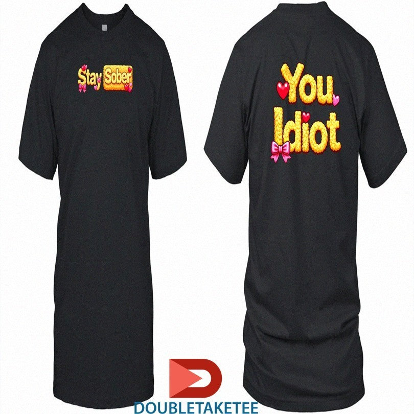 Daydrian Harding Cozy Stay Sober Ribbon Hearts Shirts