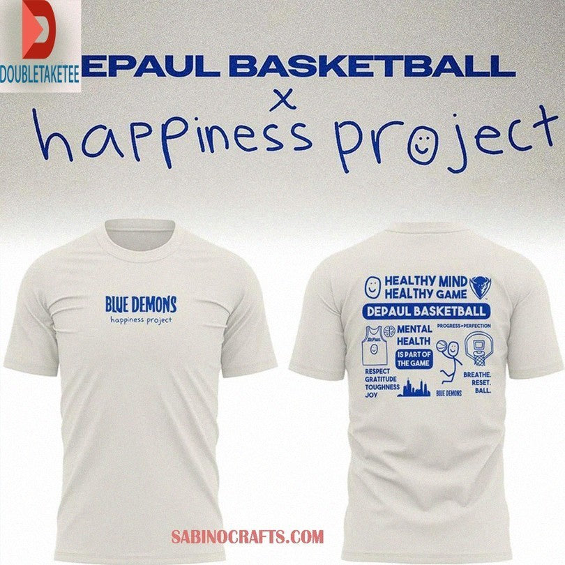 DePaul Blue Demons x Happiness Project Healthy Mind Game Shirts