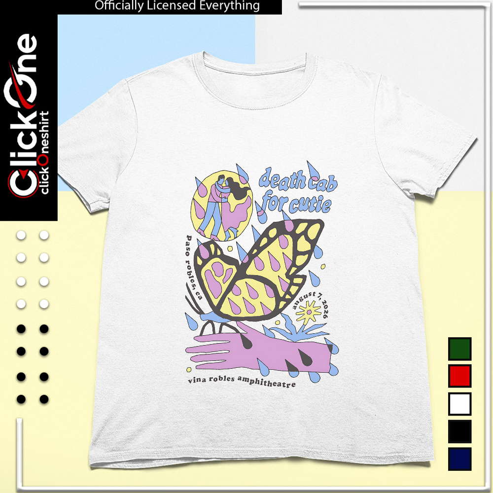 Death Cab for Cutie Paso Robles CA August 7 2026 Vina Robles Amphitheatre shirt