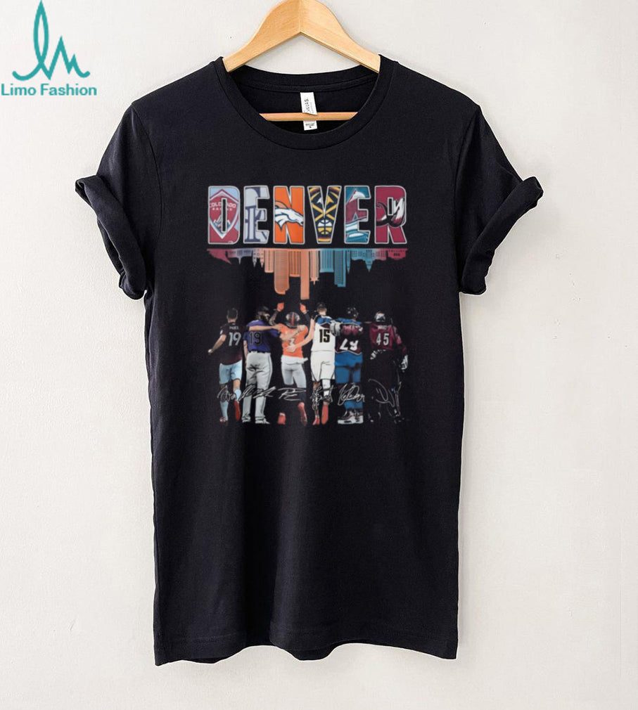 Denver City of Champions Sports Teams Signature Skyline T Shirt