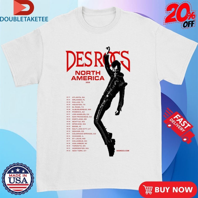 Des Rocs North America 2026 Tour Shirts