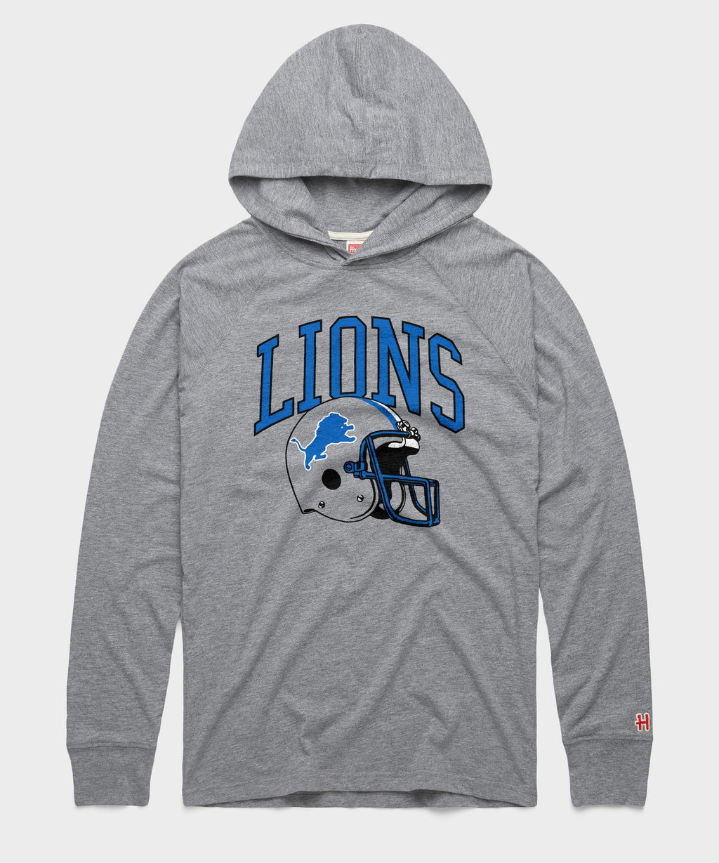 Detroit Lions Helmet Retro Lightweight Hoodie