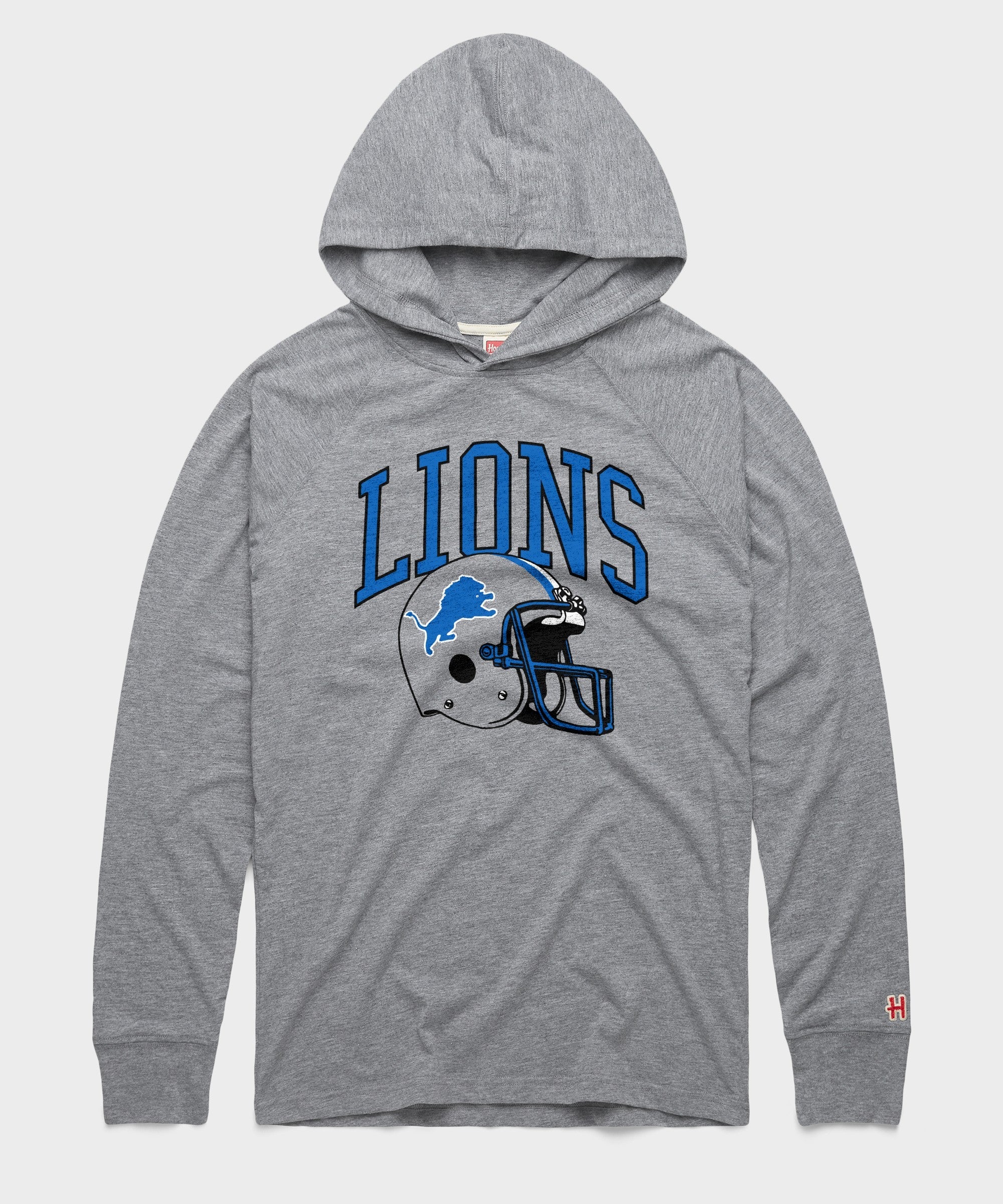 Detroit Lions Helmet Retro Lightweight Hoodie