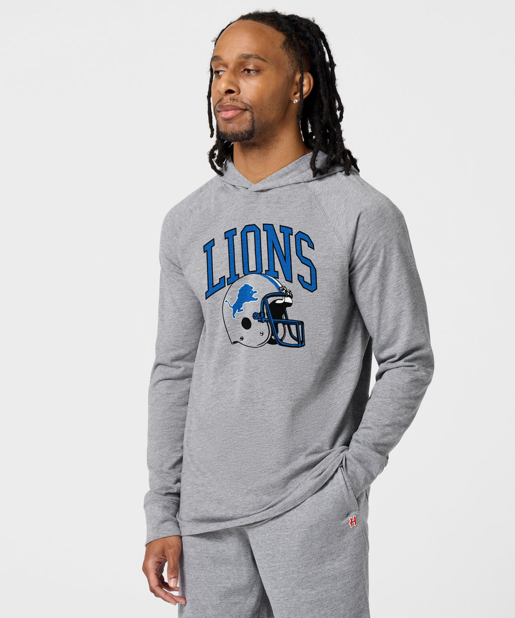 Detroit Lions Helmet Retro Lightweight Hoodie