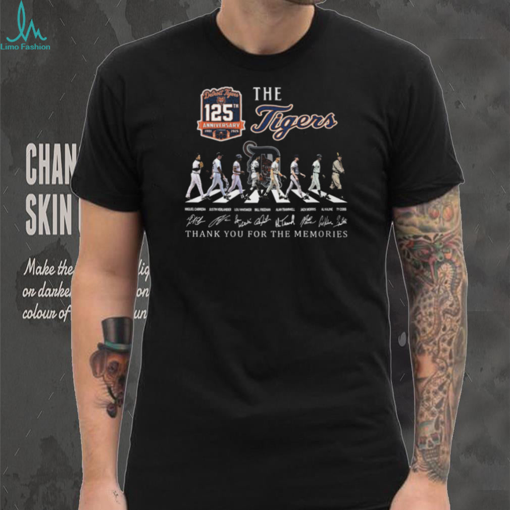 Detroit Tigers 125th Anniversary 1901 2026 Legends Abbey Road Signatures T Shirt