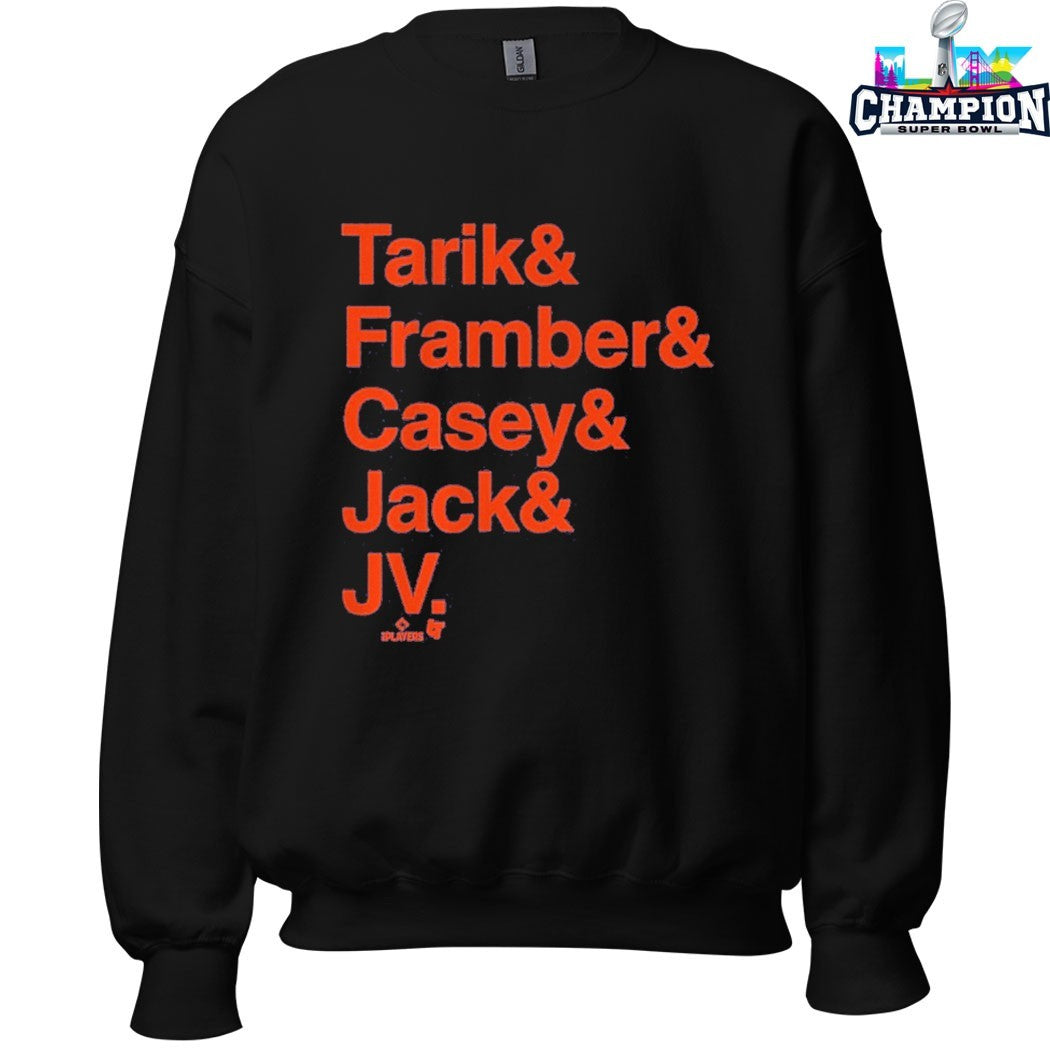 Detroit Tigers Tarik Framber Casey Jack And JV Starting Rotation Ampersand Names T-shirts