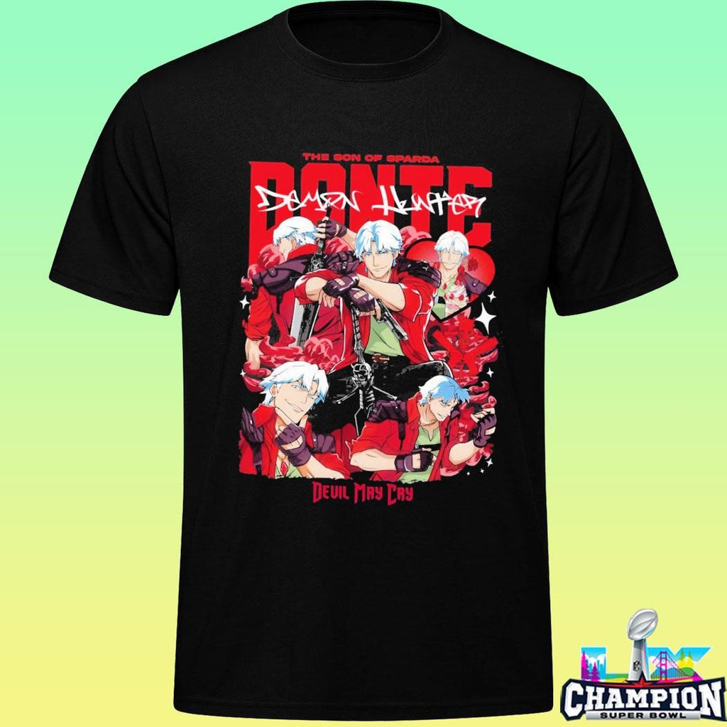 Devil May Cry Dante Girl Dinner Dmc Anime Game Shirt