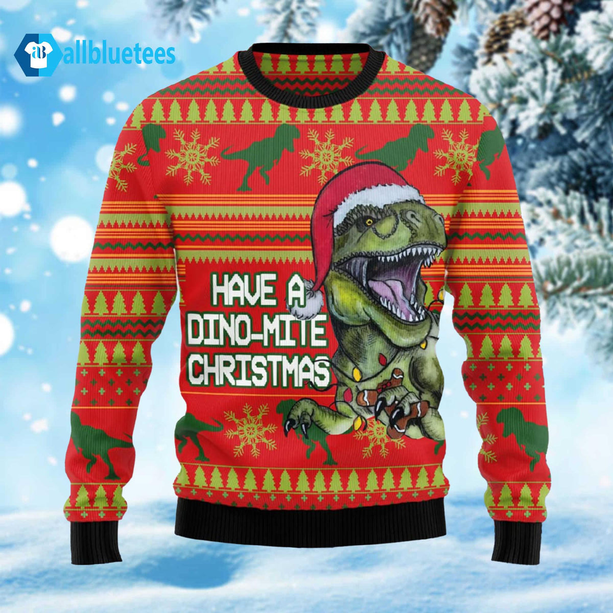 Dinosaur Funny Ugly Christmas Sweater