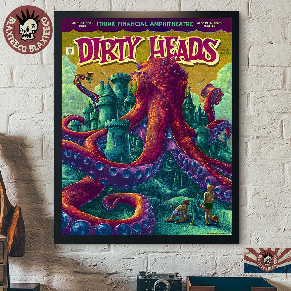 Dirty Heads West Palm Beach Florida 2026 Event Poster At IThink Financial Amphitheatre On August 30 2026 Home Decor Poster Canvas