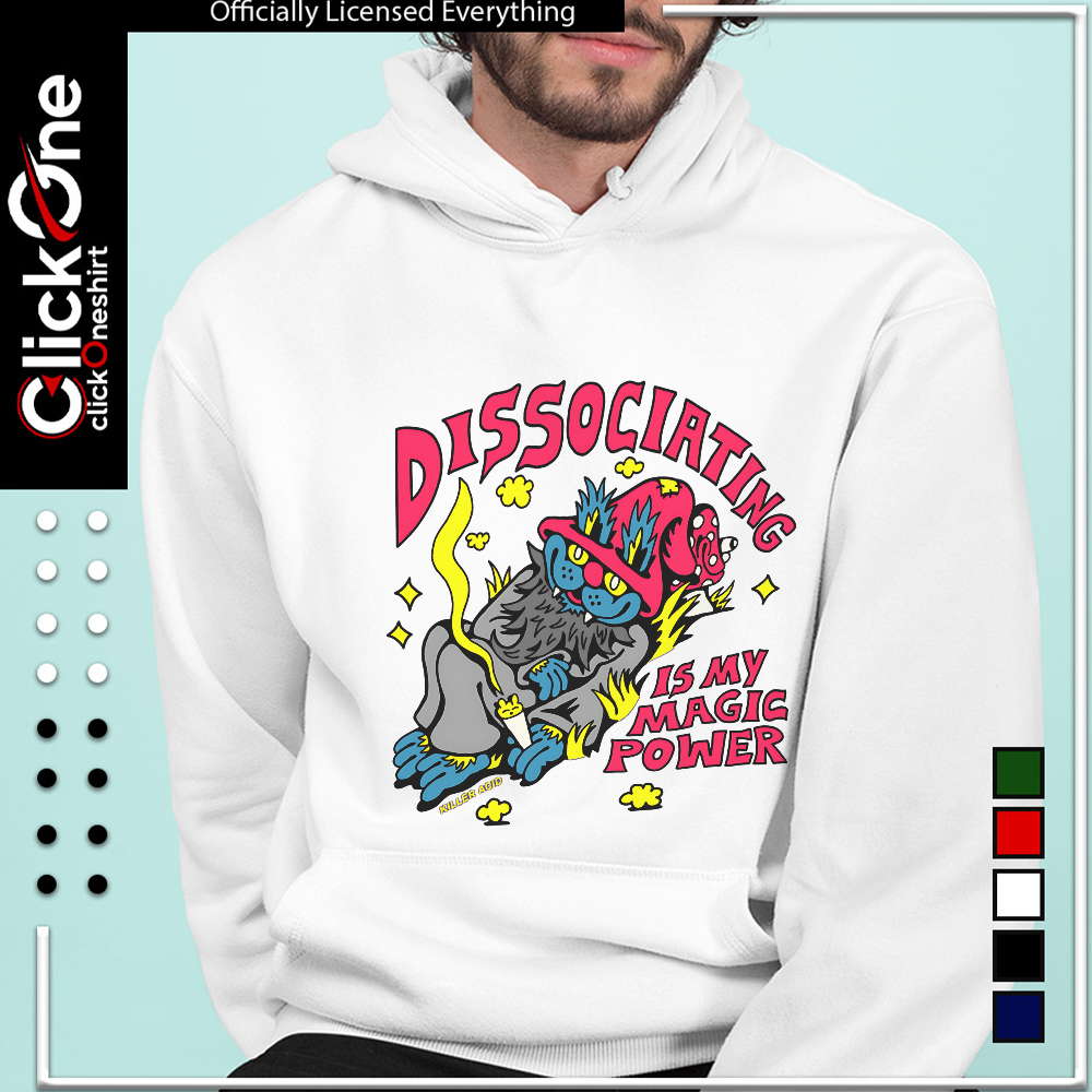 Dissociating is my magic power Killer Acid wizard cat smoking mushroom weed shirt