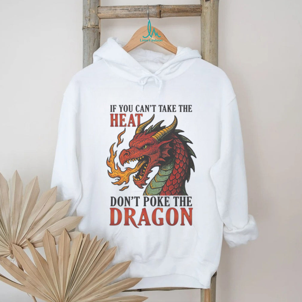 Don’t Poke The Dragon Fantasy Fire Breathing Red Dragon Graphic Tee