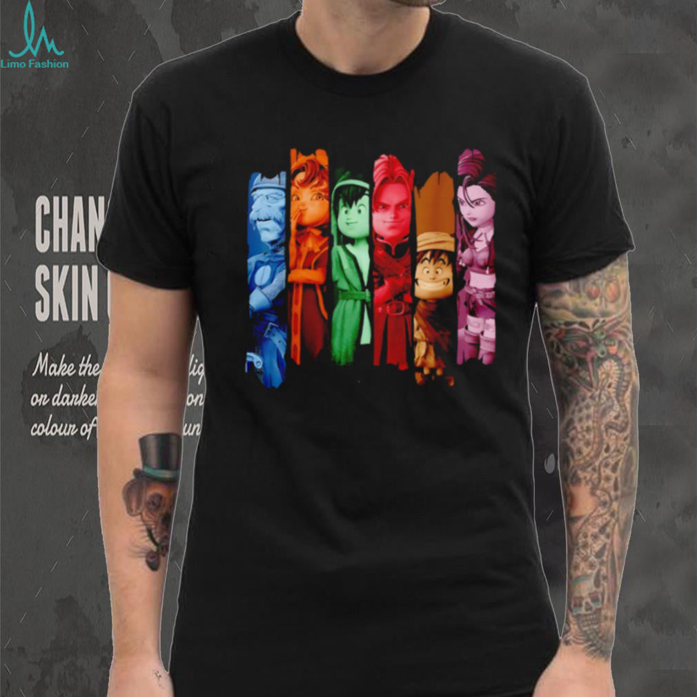 Dragon Quest Characters Vertical Panel Graphic T Shirt