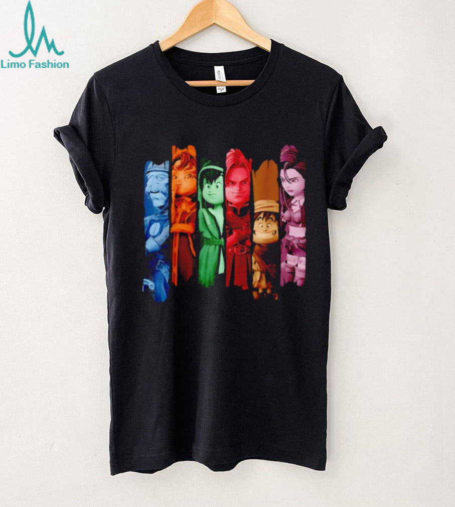 Dragon Quest Characters Vertical Panel Graphic T Shirt