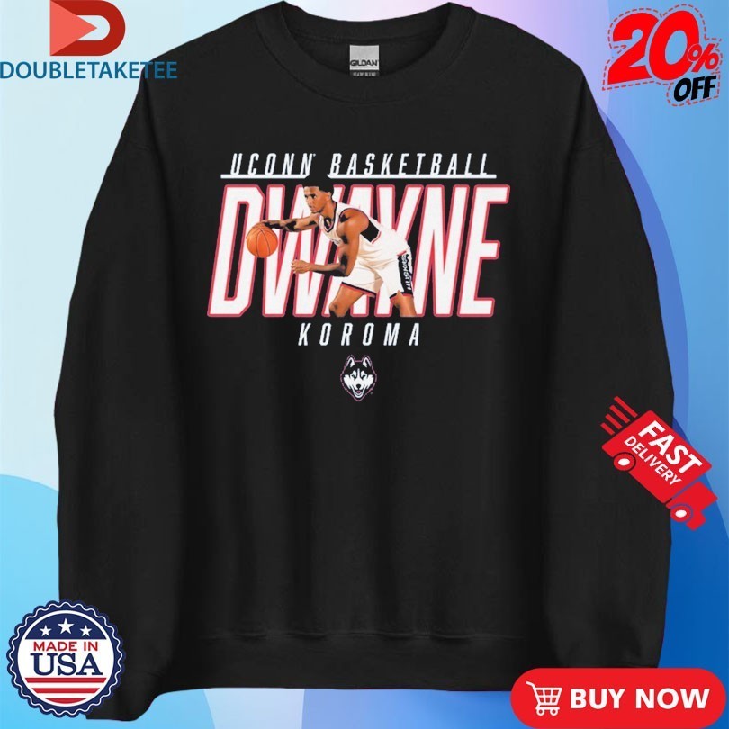 Dwayne Koroma Player Posture Uconn Huskies Basketball Shirts