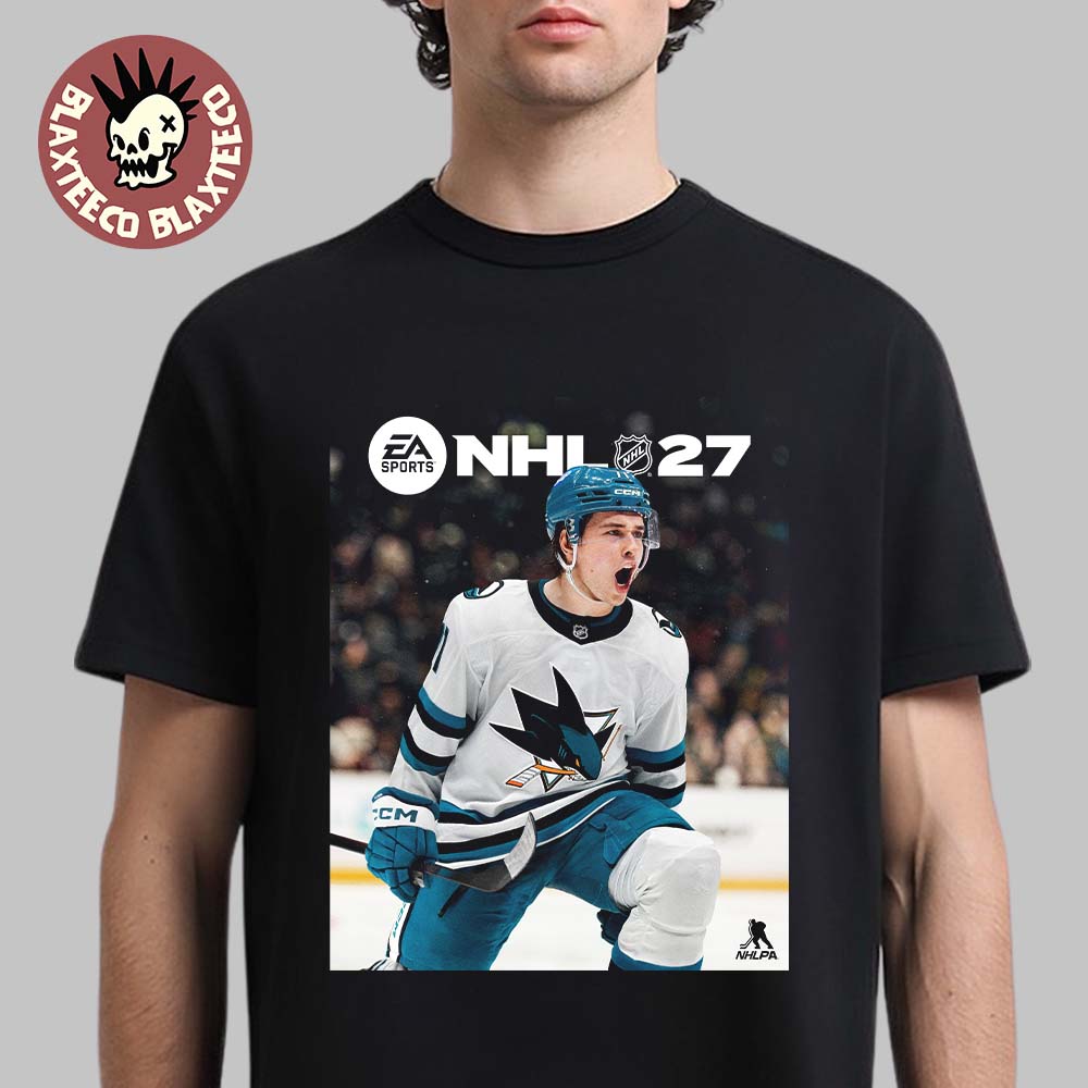 EA Sports NHL 27 Macklin Celebrini San Jose Sharks Cover Athlete Standard Edition T-Shirt