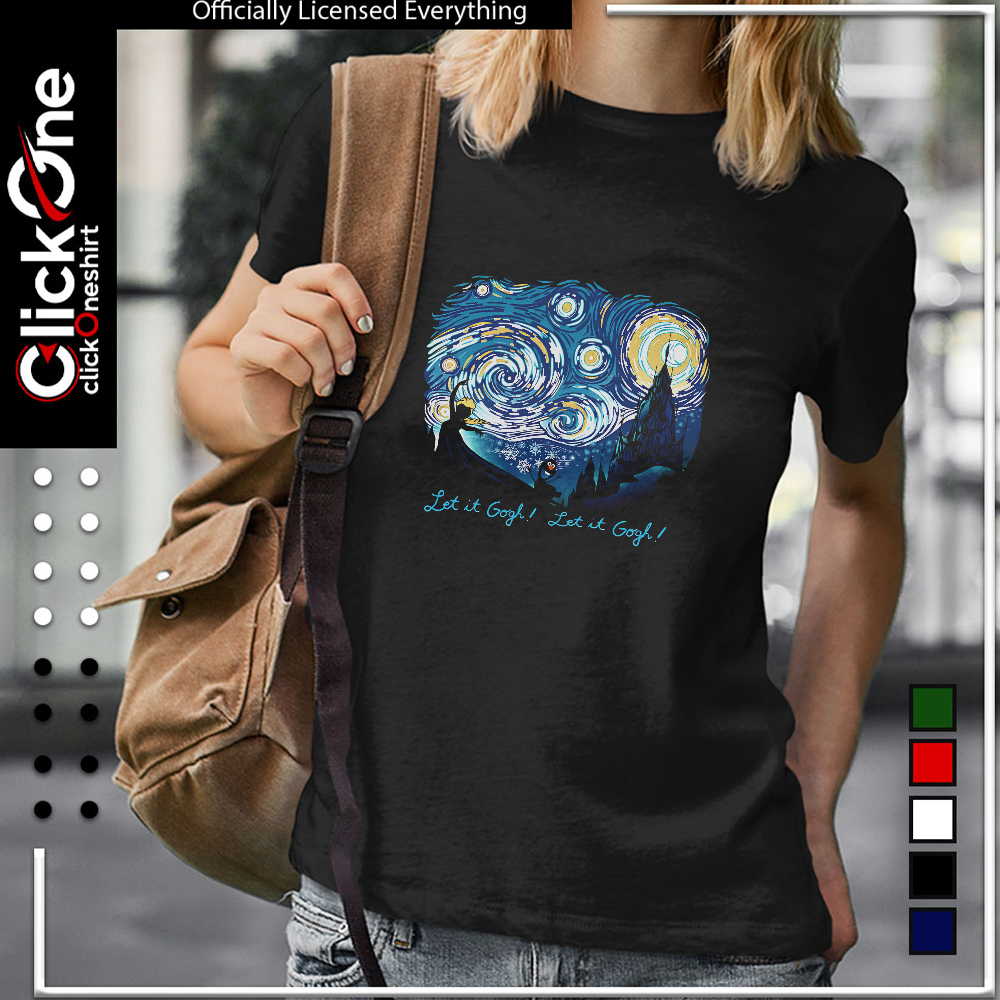 Elsa Olaf Frozen Starry Night Let it Gogh Let it Gogh shirt