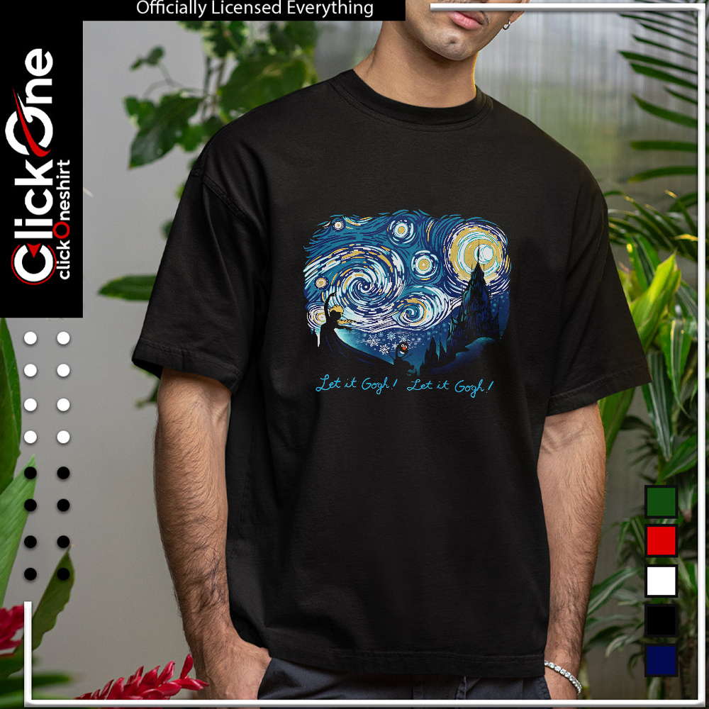 Elsa Olaf Frozen Starry Night Let it Gogh Let it Gogh shirt