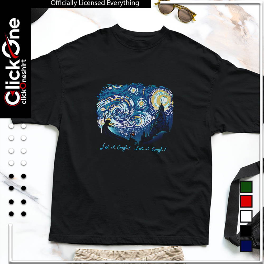 Elsa Olaf Frozen Starry Night Let it Gogh Let it Gogh shirt