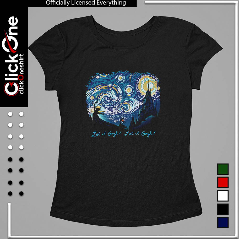 Elsa Olaf Frozen Starry Night Let it Gogh Let it Gogh shirt