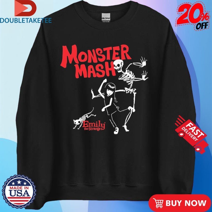 Emily The Strange Monster Mash Skeleton Cat Shirts