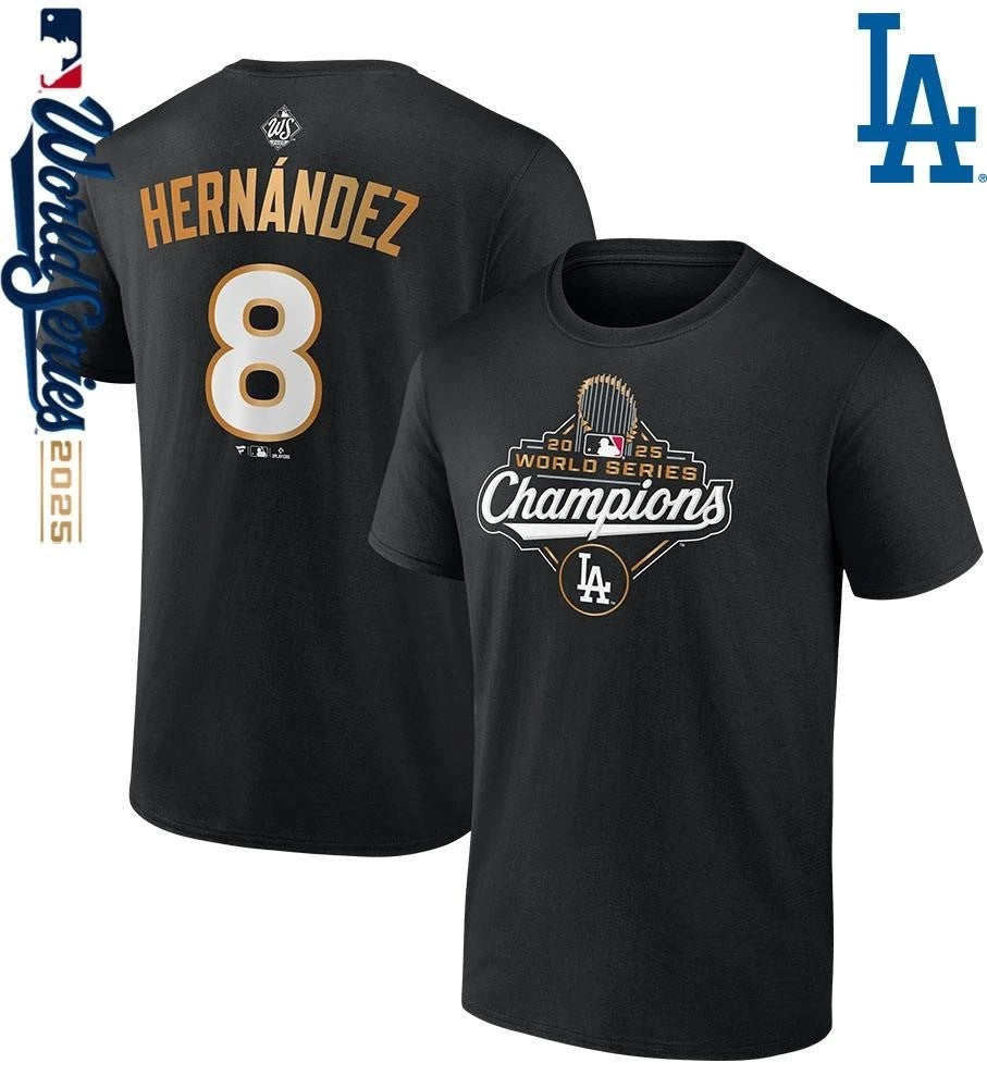 Enrique Hernández Los Angeles Dodgers 2025 World Series Champions Big & Tall Name & Number T-Shirt
