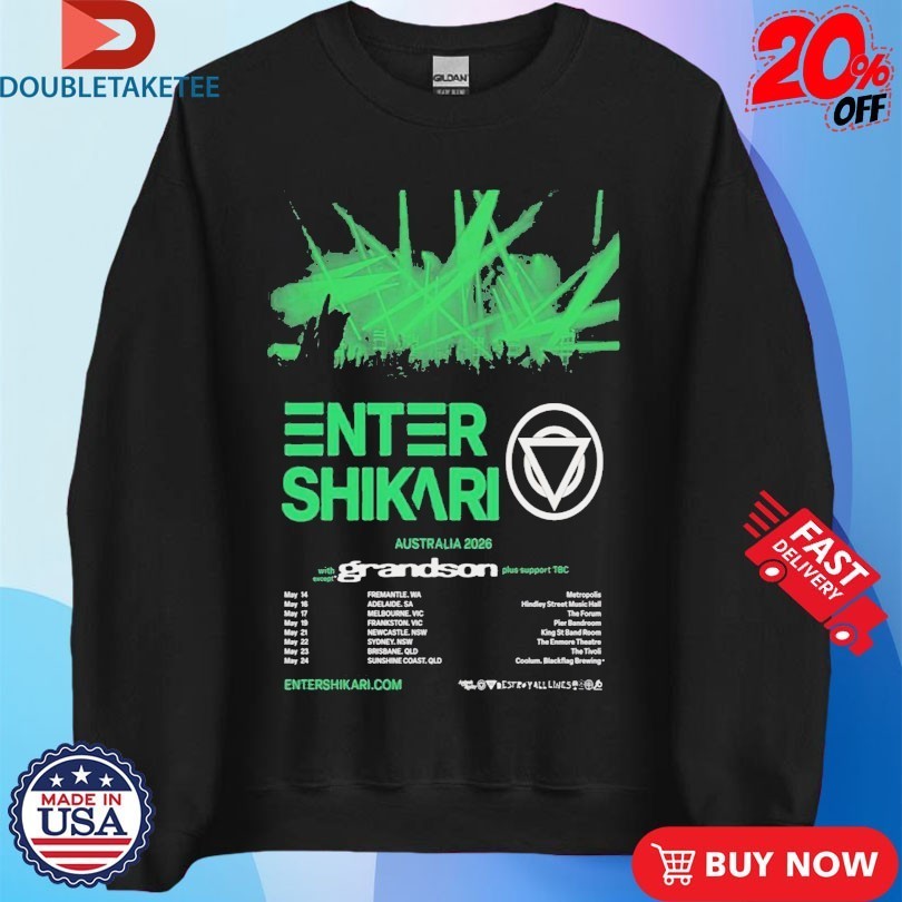 Enter Shikari Tour 2026 Australian Shirts