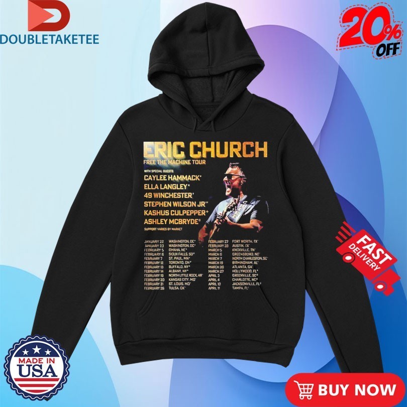 Eric Church Free The Machine Tour 2026 North America Shirts