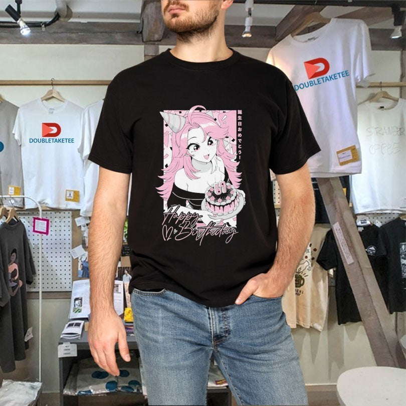 Gamer Supps Waifu Happy Birthday Girl Shirts